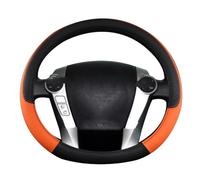 Couvre Volant Voiture pour Toyota pour Prius 30 20 pour Prius V pour Prius C pour Prius pour Prime Housse De Volant De Voiture en Cuir PU Antidérapant(Orange)