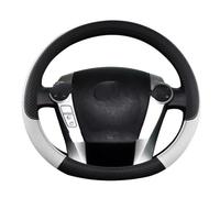 Couvre Volant Voiture pour Toyota pour Prius 30 20 pour Prius V pour Prius C pour Prius pour Prime Housse De Volant De Voiture en Cuir PU Antidérapant(White)
