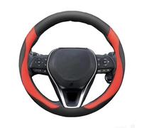 Couvre Volant Voiture pour Toyota Prius XW50 Prime 2015-2023, Respirant Housse De Volant Voiture Accessoires D'intérieur Protecteurs,Black Red-O-Type
