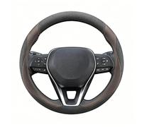 Couvre Volant Voiture pour Toyota Prius XW50 Prime 2015-2023, Respirant Housse De Volant Voiture Accessoires D'intérieur Protecteurs,Black Brown-O-Type