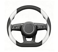 Couvre Volant Voiture pour Toyota Rav4 RAV 4 Hybrid Limited Prime se 2002-2021, Respirant Housse De Volant Voiture Accessoires D'intérieur Protecteurs,Black White-D-Type