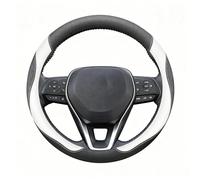 Couvre Volant Voiture pour Toyota Rav4 RAV 4 Hybrid Limited Prime se 2002-2021, Respirant Housse De Volant Voiture Accessoires D'intérieur Protecteurs,Black White-O-Type