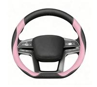 Couvre Volant Voiture pour Toyota Rav4 RAV 4 Hybrid Limited Prime se 2002-2021, Respirant Housse De Volant Voiture Accessoires D'intérieur Protecteurs,Black Pink-D-Type