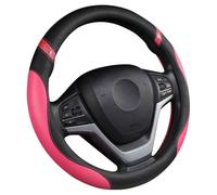 Couvre Volant Voiture pour Toyota Rav4 RAV 4 Hybrid Limited Prime se2002-2021, Cuir PU Housse De Volant Protecteur Antiderapante Respirante éLastique IntéRieurs Accessoires,G/Rose Red