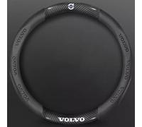 Couvre Volant Voiture pour Volvo V90 Cross Country 2017-2025, Élastique Respirante Antidérapante Couvre Volant Accessoires Auto Decoration Interieur Protege,Black