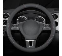 Couvre Volant Voiture pour VW Golf MK1 MK2 MK3 MK4 MK5 MK6 MK7 MK8, Couverture Volant en Cuir Antidérapant Respirant Protection Voiture Accessoire,Black-Line-O Shape