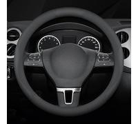 Couvre Volant Voiture pour VW Golf MK1 MK2 MK3 MK4 MK5 MK6 MK7 MK8, Couverture Volant en Cuir Antidérapant Respirant Protection Voiture Accessoire,Black-O Shape