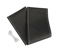 Housse de volant en cuir Premium Truck - M - Ø 44/46 cm - Noir/Argent