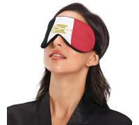 Couvre-yeux avec drapeau national de l'Égypte - Avec bande élastique réglable - Occultant avec sangle réglable - Pour voyage, sieste, yoga