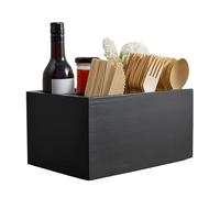 Couvrerie Caddy, Stockage D'argenterie, Boîte D'organisateurs En Bois, Diviseurs À 4 Grilles, Cuillère, Fourche, Stockage De Baguettes, Boîtier D'organisateur De Table, Comptoirs De Cuisine, Buffets,