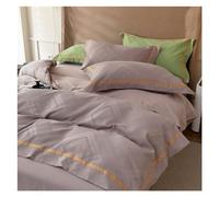 Couvrette de Couette de Motif Diamant géométrique 4 pièces 4 pièces Bohème Textured Liber Set Microfibre avec Fermeture à Fermeture éclair (Couleur: Athènes Gris, Taille: 2,0 m de lit)