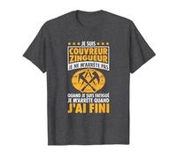 Couvreur Zingueur - Je Ne M'Arrête Pas - Couvreur Zingueur T-Shirt, Homme, Chiné Foncé, XL