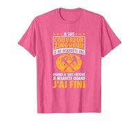Couvreur Zingueur - Je Ne M'Arrête Pas - Couvreur Zingueur T-Shirt, Homme, Rose Chiné, XXL