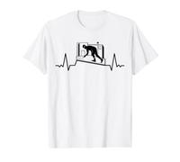 Couvreurs Couvreur Cardiogram Artisans-couvreurs Couvreur T-Shirt Graphique avec Valeur, Homme, Blanc, S