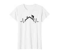 Couvreurs Couvreur Cardiogram couvreurs Couvreur T-Shirt Graphique avec Valeur, Femme, Blanc, L