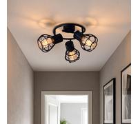 Globo Lighting Spot plafonnier Clastra rond design industriel Noir