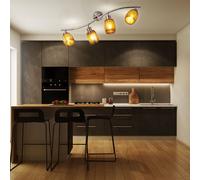 Couvrir Lampe Bois la Vie Chambre Projecteur Nickel Mat Chêne Spots Mobile Lampe