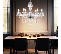 Couvrir Lampe Suspendue Lustre Cristal avec Pampilles Lobby Eingangshallen Lampe