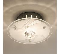 Couvrir Miroir Verre Spot Lampe Sommeil Clients Chambre Éclairage Argent Rond