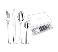 COUZON - Ménagère 24 couverts de table en coffret pour 6 personnes - J'aiGoûté - Acier inoxydable 18/10, Finition Miroir, Epaisseur 4 mm - Inox