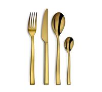 COUZON - Ménagère 24 couverts de table en coffret pour 6 personnes - Side - Acier inoxydable 18/10, Finition Brillante, Epaisseur 3.5 mm - Or