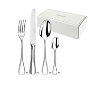 COUZON - Ménagère 24 couverts de table pour 6 personnes - Le Perle - Acier inoxydable 18/10, Finition Miroir, Epaisseur 3.5 mm - Inox