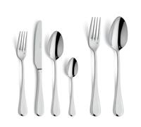 COUZON - Ménagère 50 couverts de table pour 12 personnes - Dunes - Acier inoxydable 18/10, Finition Miroir, Epaisseur 3 mm - Inox