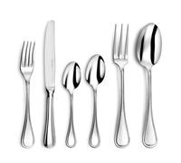 COUZON - Ménagère 50 couverts de table pour 12 personnes - Lyrique - Acier inoxydable 18/10, Finition Miroir, Epaisseur 3.5 mm - Inox