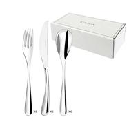 COUZON - Set 18 couverts spécifiques pour l'entrée, le fromage et le dessert pour 6 personnes - Eole - Acier inoxydable 18/10, Finition Miroir, Epaisseur 2 mm - Inox