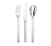 COUZON - Set 18 couverts spécifiques pour l'entrée, le fromage et le dessert pour 6 personnes - Pix'Elle 3D - Acier inoxydable 18/10, Finition Miroir, Epaisseur 2 mm - Inox