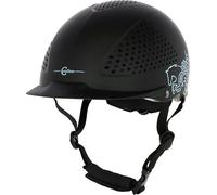 Covalliero 3230155 Casque d'équitation Beauty 2.0, fixation 4 points, noir, 52-54 cm