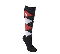 Covalliero Brescia Chaussettes d'équitation pour Femme Bleu foncé/Rouge Taille 40-42