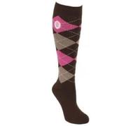 Covalliero Brescia Chaussettes d'équitation pour Femme Taille 37-39 (Bois/Rose foncé)