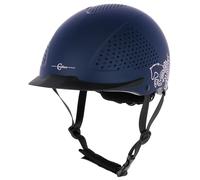 Covalliero Casque d'équitation Beauty 2.0 (Casque pour Enfant, Tour de tête 55-59 cm, circonférence réglable en continu, Bleu Marine, Casquette d'équitation, Casque de sécurité d'équitation) 3232352