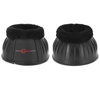 Covalliero Cloches de sabot en caoutchouc avec bordure en fourrure noire, taille : Cob