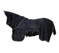 Covalliero - Couverture anti-mouches avec couvre-encolure FS26 - Couverture pour cheval avec sangles croisées amovibles et rabat de queue - Couverture respirante pour pâturage, transport et écurie