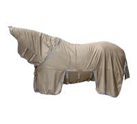 Covalliero - Couverture anti-mouches avec couvre-encolure FS26 - Couverture pour cheval avec sangles croisées amovibles et rabat de queue - Couverture respirante pour pâturage, transport et écurie