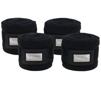 Covalliero, CovallieroTherm Lot de 4 bandages en polaire Cova-Tex avec fermeture Noir 3,5 m x 10 cm