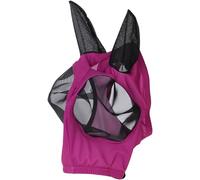 COVALLIERO FinoStrech Zipper FS26 Masque anti-mouches à mailles fines avec fermeture éclair, élastique et léger, protection pour les yeux et la tête (Light Berry, poney)