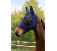 Covalliero FinoStretch Masque anti-mouches avec fermeture éclair Bleu Taille : poney