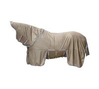 COVALLIERO FS26 Couverture anti-mouches avec col amovible, résistant aux UV et respirant, protection complète pour votre cheval (155)