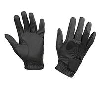 Covalliero Gloria Paire de Gants d'équitation pour Enfant en Tissu mélangé avec empiècement élastique et Fixation au Poignet Noir Taille M