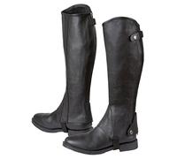 Covalliero Minichaps en Cuir pour Cheval Elasto Noir Taille L