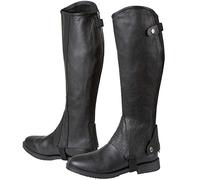 Covalliero Minichaps en Cuir pour Cheval Elasto Noir Taille M