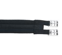 Covalliero sangle de selle, noire, 110 cm, coton, cheval, rembourrée, avec boucles à rouleaux