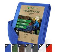 Covello Bache de Protection Exterieur 260g/m² Tarp Imperméable 1,5x2m Bleu | Bache de Protection Top Line, 3m² Bache Anti UV Anti-déchirure, Bâches en Polyéthylène avec Œillets, Bâche Multiusage, Tarp