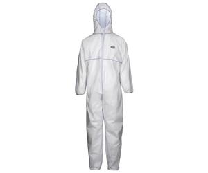 Cover Base Premium Combinaison de Protection Chimique (SMS) SMS-1, Blanc/Bleu, XL