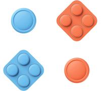 Cover Buttons with Joystick Cap for Nintendo Switch 2,Button Caps & Stick Analog for Switch Joy Con 2-Blue & Orange