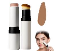 Cover Cream Stick, 2 in 1 Concealer Foundations Waterproof and Sweatproof, Dual-Ended Full Coverage Hydrating Concealer Balm With Brush