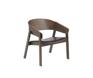 Cover Fauteuil Cuir Rembourré Noir/ Brun Foncé